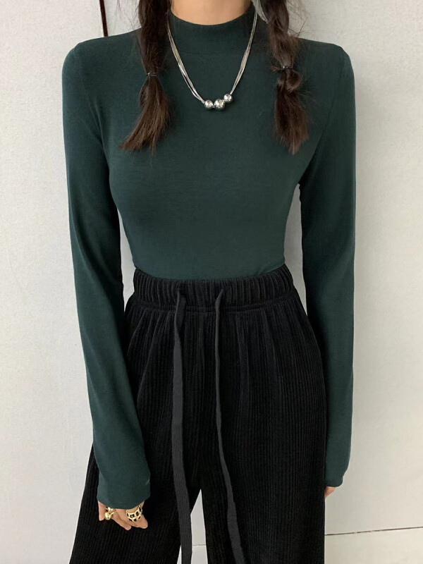 New autumn style! [Yuanxi] Clean version comfortable and versatile simple bottoming shirt 7033-1 # LSL