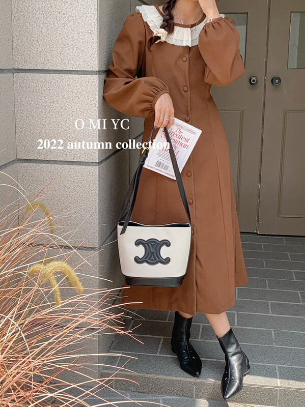 [O MI] French Retro Doll Collar Dress Dress 77517