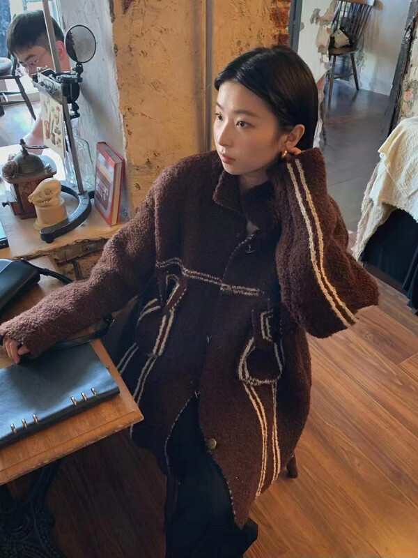 Autumn on the new![MI] Korean Vintage lapel warm Sweater 1648 # PCZ