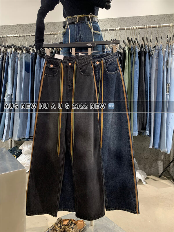 Autumn on the new![AUS] Ribbon Wide leg Jeans G623A # LSW