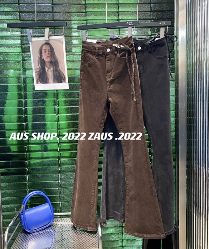 Autumn on the new![AUS] Tide Brand Retro Micro Horn Jeans G21-1 # LSW