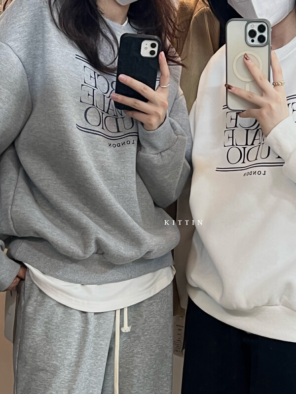[KITTIN] Korean casual letter printed hoodie 3155