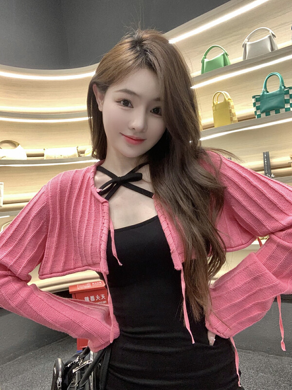 Autumn on the new![Amanda] Spice Girl Korean Simple and comfortable knit cardigan 5170 # PCZ