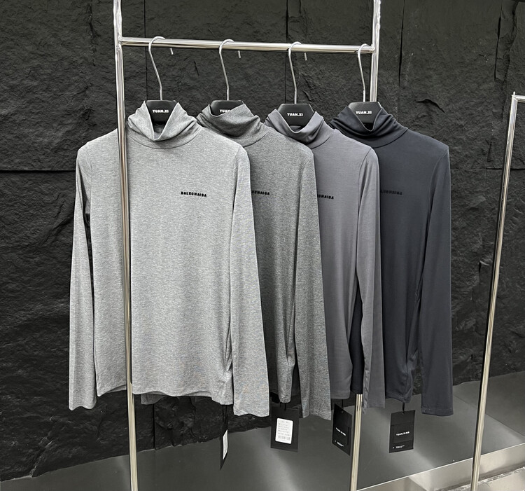 Autumn on the new![Yuan Xi] versatile turtleneck letter long sleeve bottom shirt 6138 # LSL