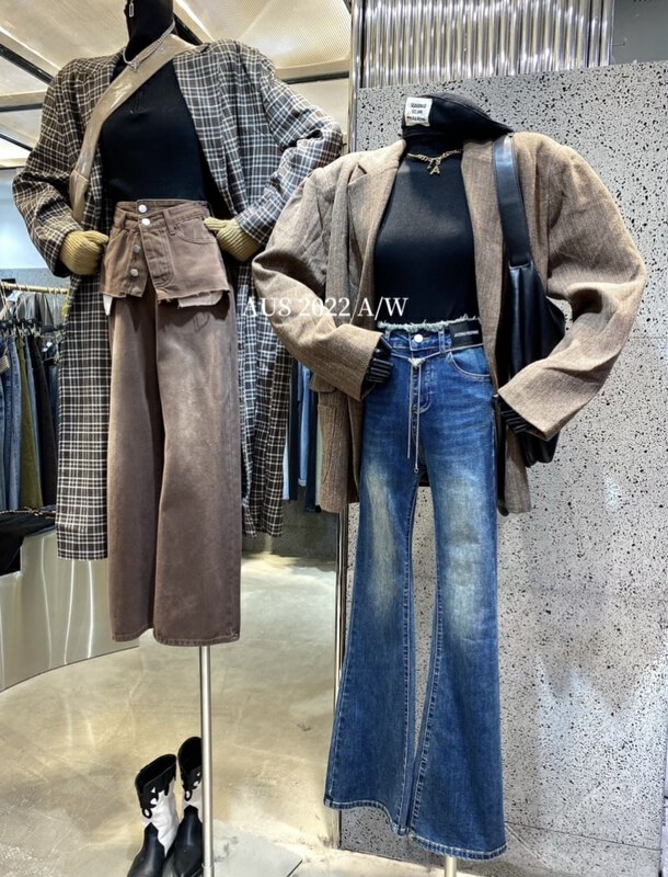 Autumn on the new![AUS] hairy waist horn jeans (with belt) S603 # LSW