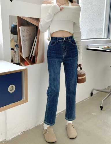 Real price real price Basic elastic thin cigarette pipe small straight jeans
