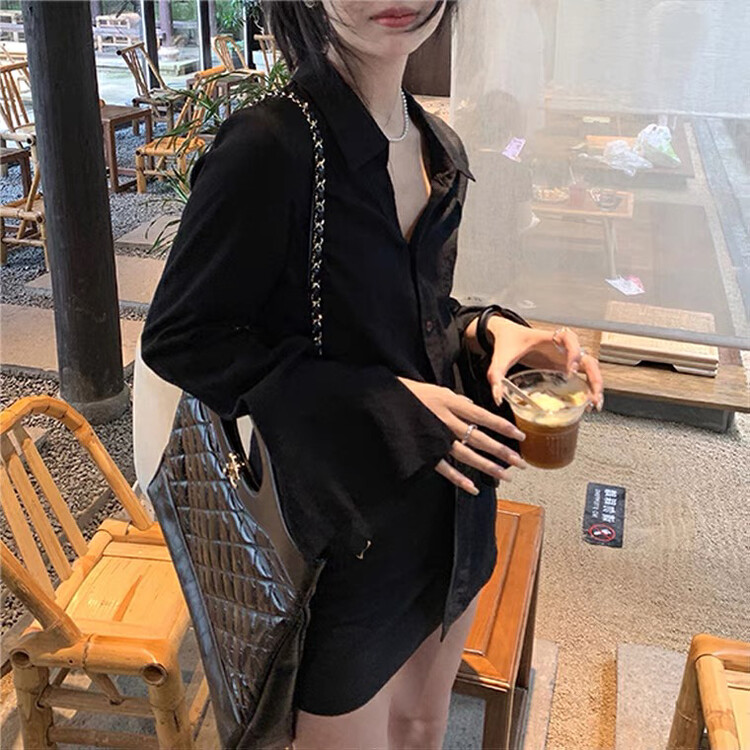 New in early autumn!【L.L STUDIO】French high-grade sunscreen temperament shirt 77738# PCZ