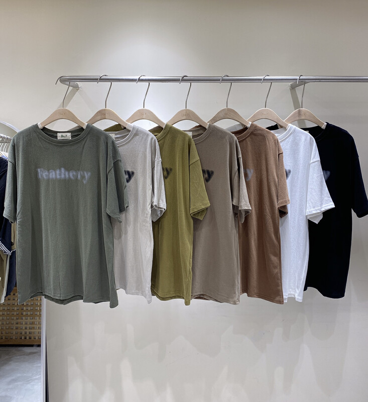 [DA.7] Simple letter casual round neck short-sleeved T-shirt 3266# LSL