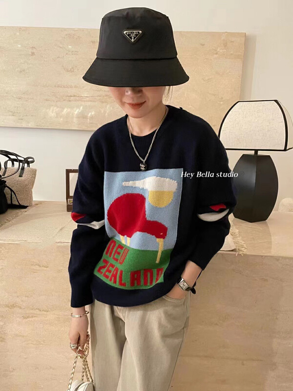 New in winter!【HEY BELLA】Korean Sunbird Pullover Warm Sweater 9575# L