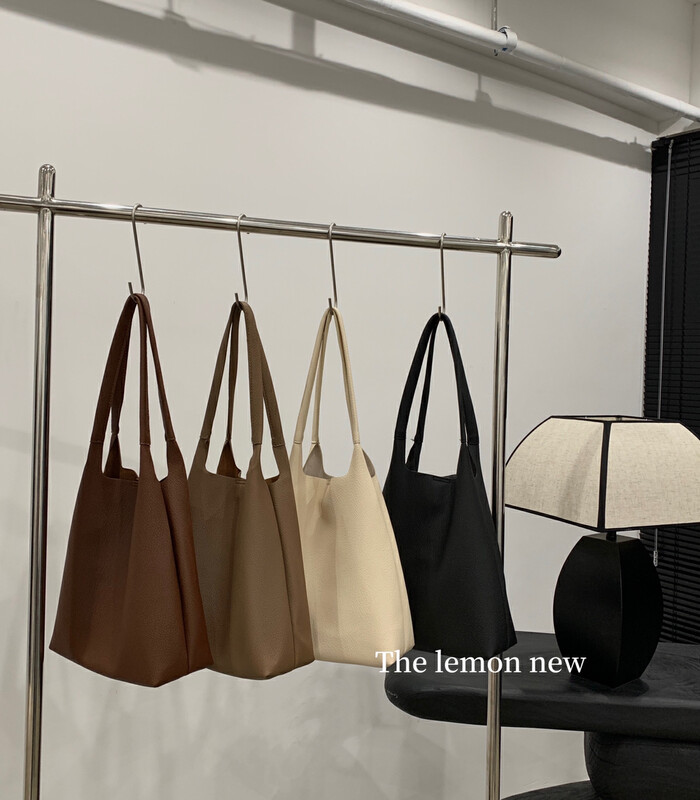 [Lemon Green Tea] Retro texture soft leather commuter shoulder bag inner bag TM-032