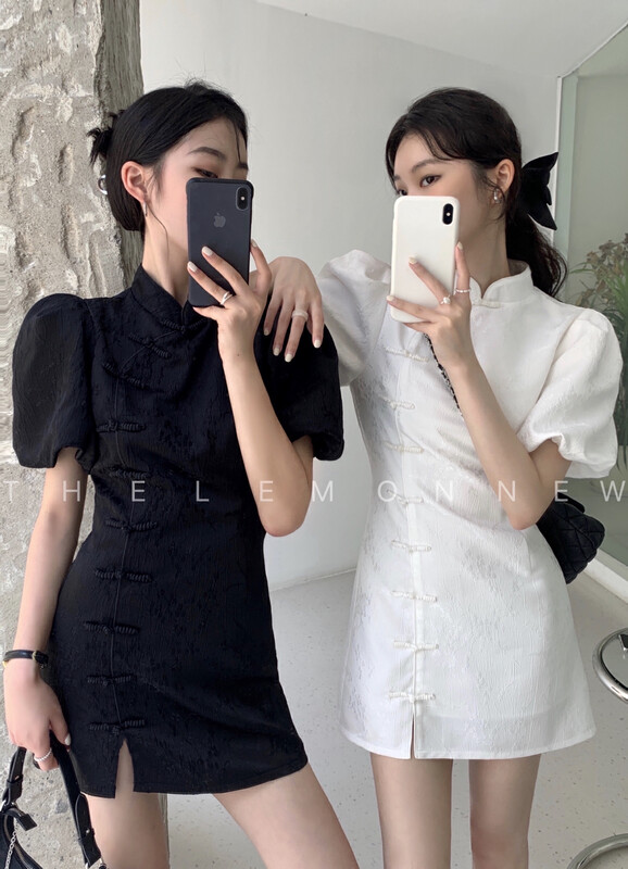 【Lemon Green Tea】French Advanced New Chinese Cheongsam Dress 2301# FHX