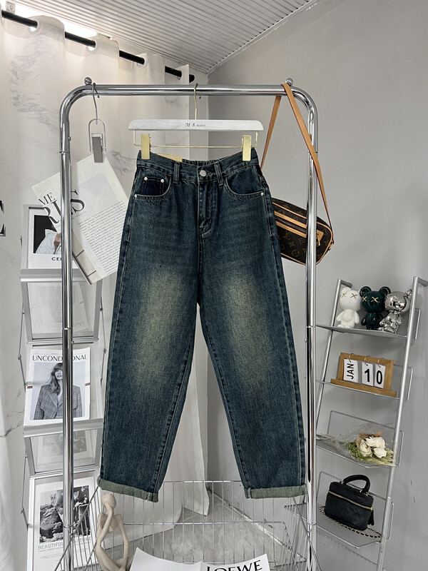 Original price 67.68! New in winter! [M8 denim] Harlan loose all-match commuter jeans A1803-1# JHY