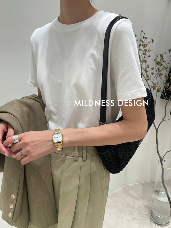 New in early autumn! [MILDNESS] Korean version of the simple loose short-sleeved T-shirt A001# FHX