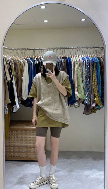 New in early autumn! [DA.7] Korean solid color V-neck vest (without inner build) 3156# LSL