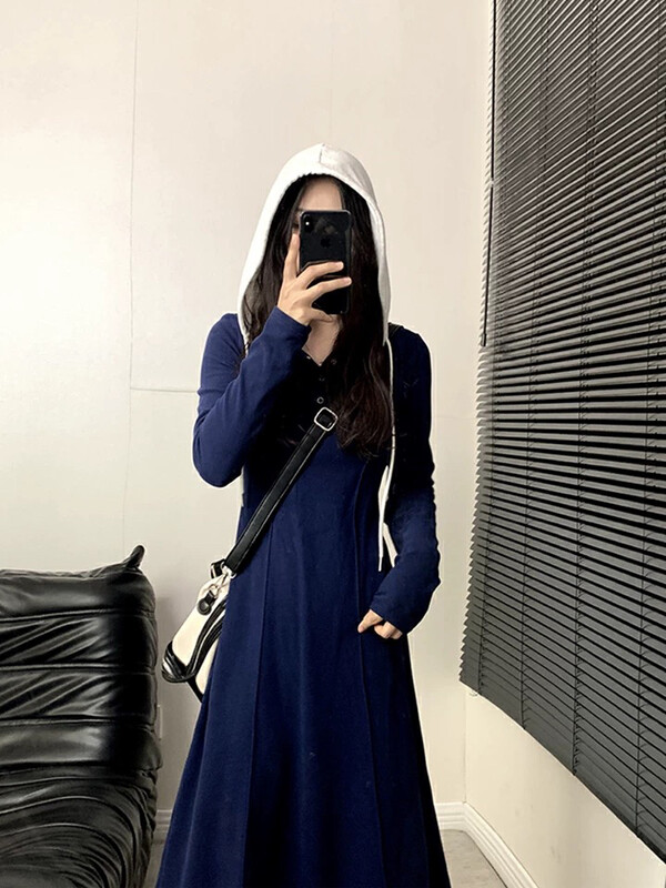 【L.L STUDIO】Korean style hooded dress 78210# ​​PCZ