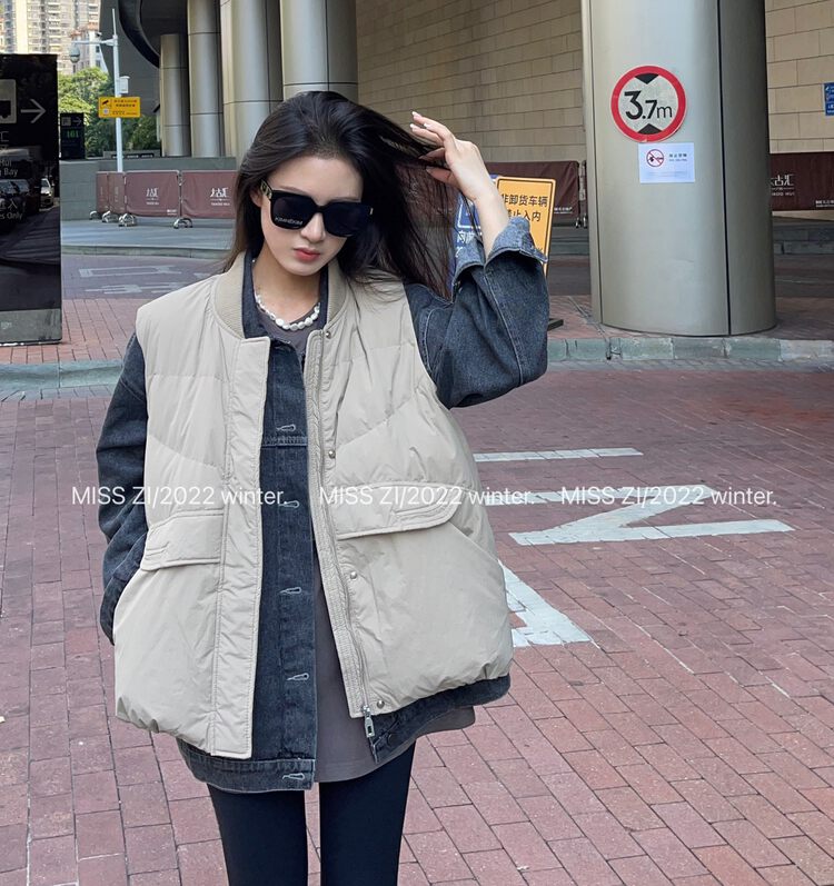 [MISS ZI] Early winter casual down vest 90 white duck down jacket with high filling capacity 558801