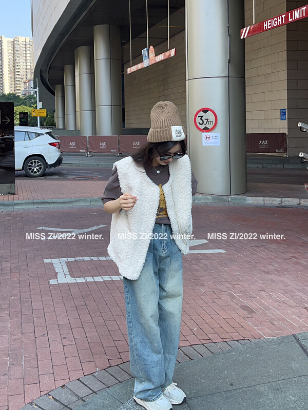【MISS ZI】Early winter casual grain fleece vest coat vest 3368# CQW