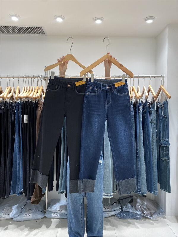 【O NOT 1】Korean style folded casual fleece jeans YS1-N210# LSW