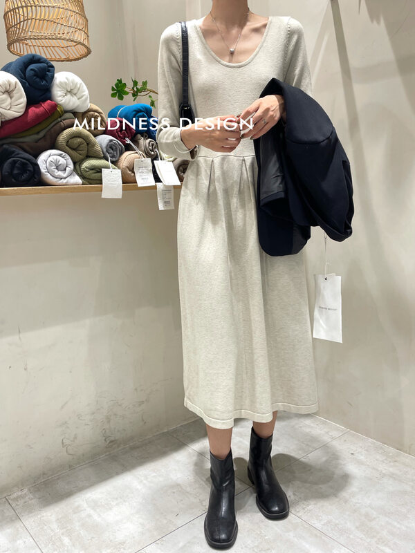 【MILDNESS】Backless Knit Dress Dress 88350