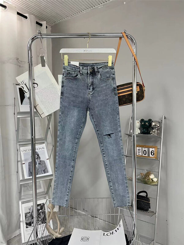 Original price 73.32! [M8 Denim] High waist and small feet all-match jeans J51352-5# JHY