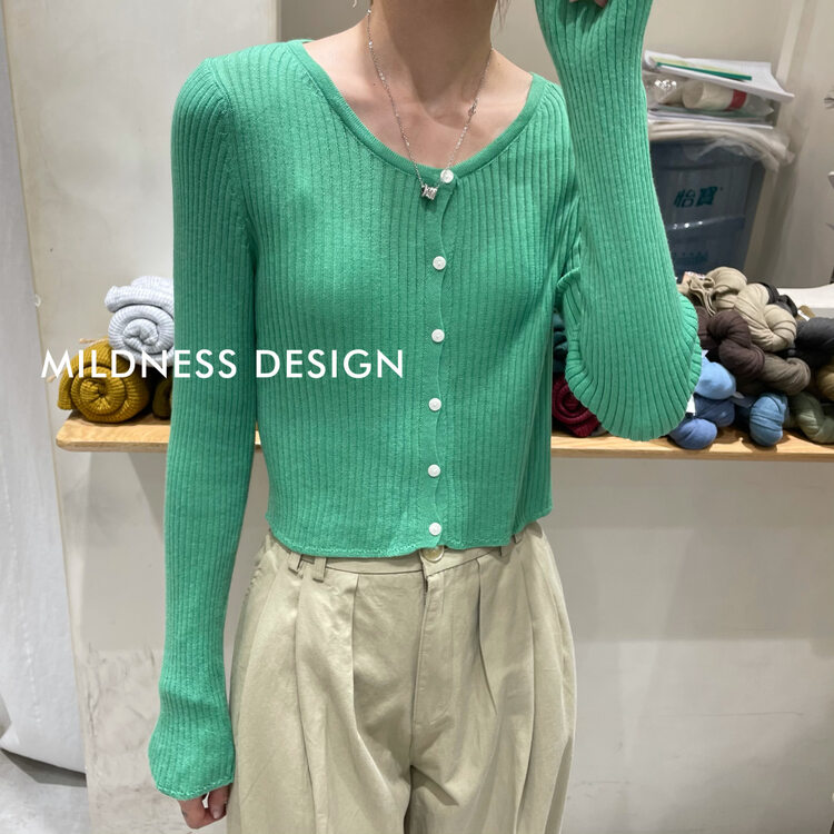 New in early autumn!【MILDNESS】Casual all-match solid color knitted sweater (including 10% wool) 2707# FHX
