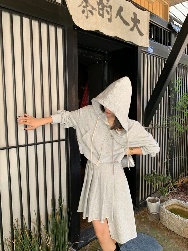【TS】Autumn new irregular sports short skirt two-piece suit Q57002# CQW