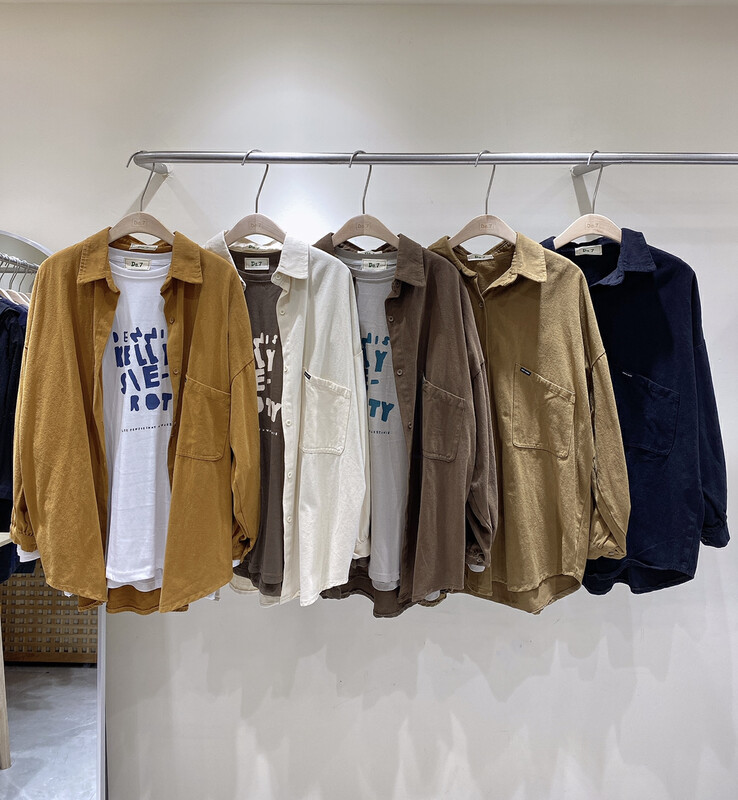 New in winter!【DA.7】Single-breasted solid color comfortable all-match shirt (only selling shirts) 3276-# LSL