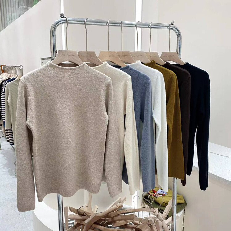 【Fire Music】Solid Color Versatile Korean Knit Sweater 1399# WTT