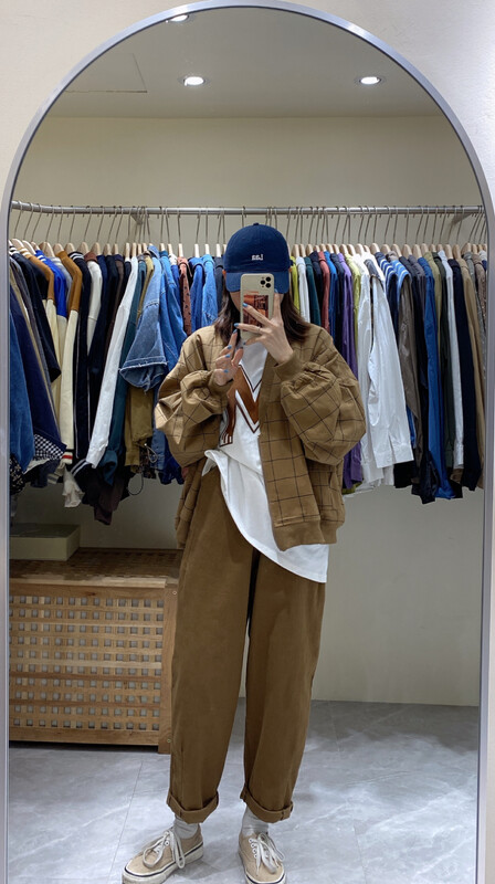 Autumn is new! [DA.7] Korean fashion all-match plaid baseball short jacket 3229-# LSL