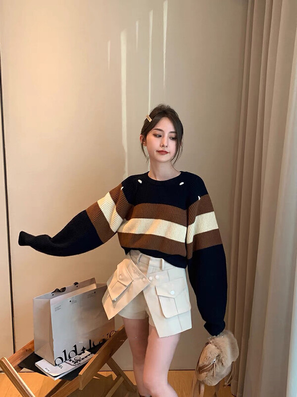 New in autumn! [BY] Lazy, high-end, versatile warm sweater 4009# HJY