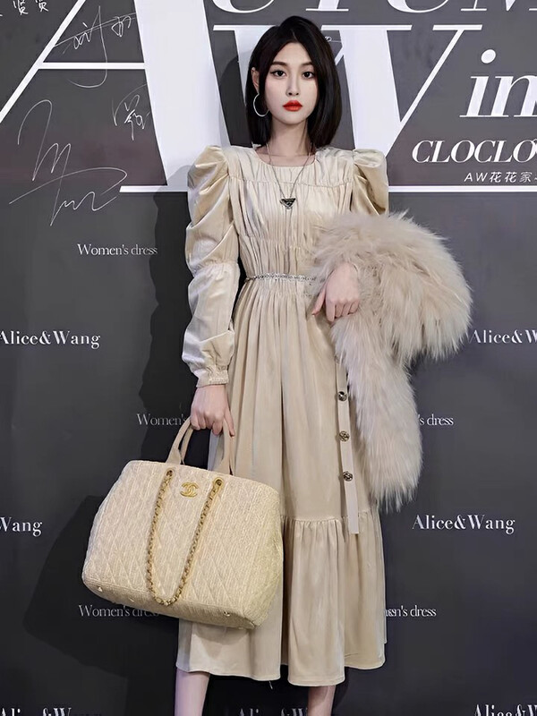 New in winter! [L.L STUDIO] high-end cold temperament dress 78229# PCZ