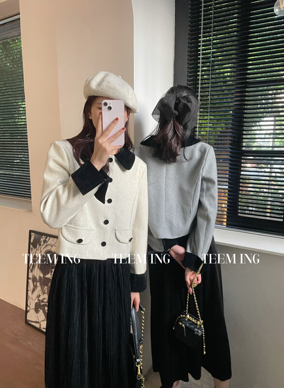 New for winter!  【TEEM ING】Korean Style Contrast Loose Suit 22T638# HJY