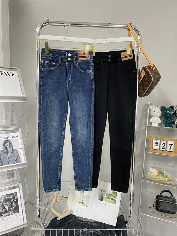 New in winter! [M8 denim] labelled skinny jeans 52598# JHY
