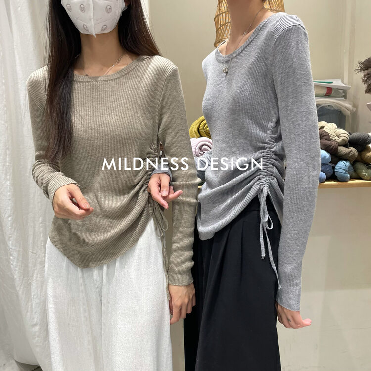 New in early autumn! [MILDNESS] Versatile drawstring sweater 8201# FHX