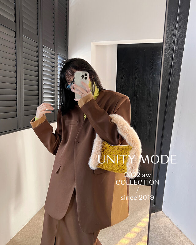 【UNITY】Winter new high-end commuter retro temperament jacket suit 221013005# CQW