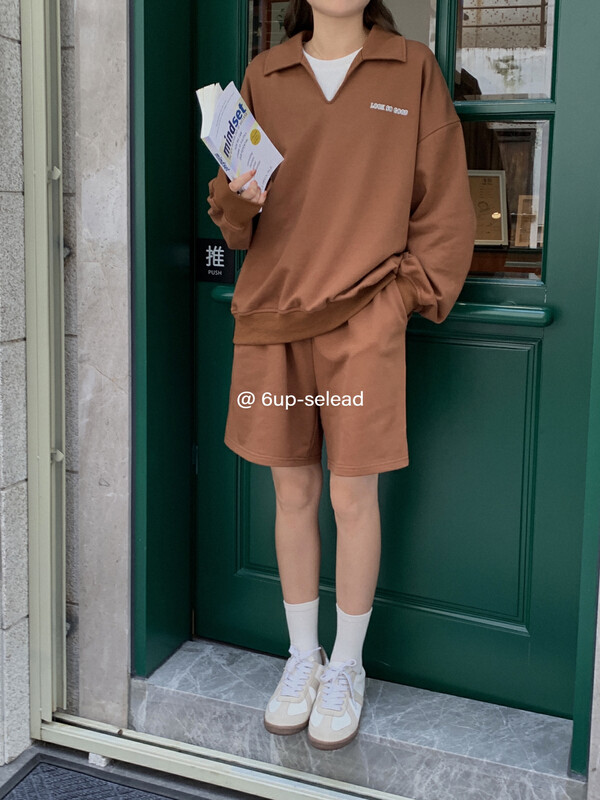 Original price 66.55! New in autumn! [6-UP] Korean version of simple drawstring casual shorts (with waist rope) 69017# CQW