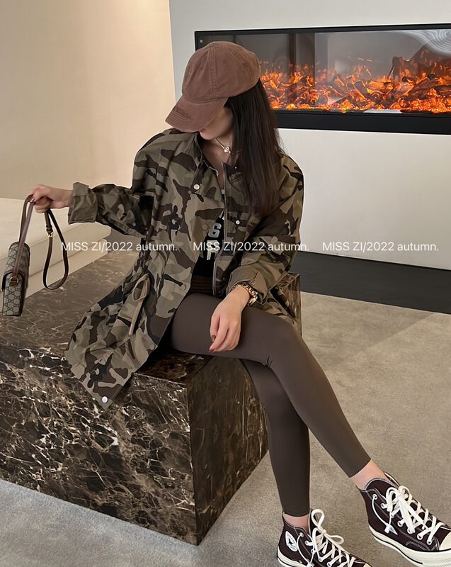 Original price 184.99! [MISS ZI] Early autumn new casual zipper camouflage windbreaker 3258# CQW