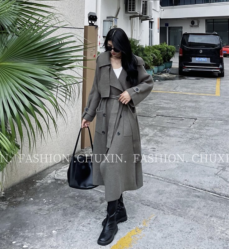 New for winter!  [C.X Original Heart] Fried Street European and American style loose and high-end thickened mid-length coat Z602# WTT