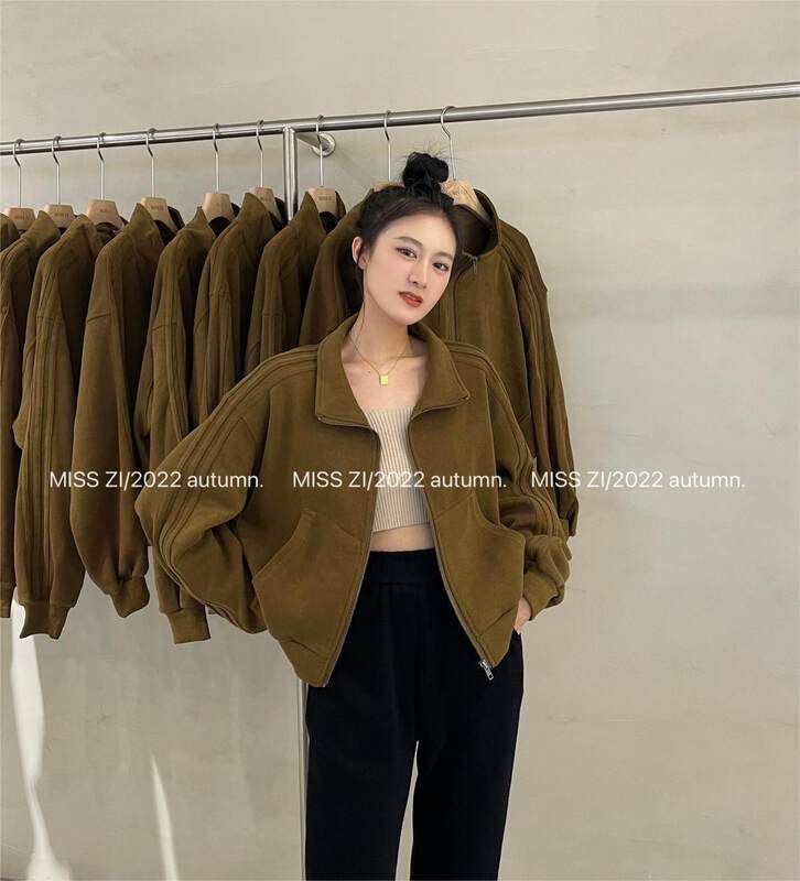 [MISS ZI] Autumn Korean casual all-match short webbing jacket 3308# CQW