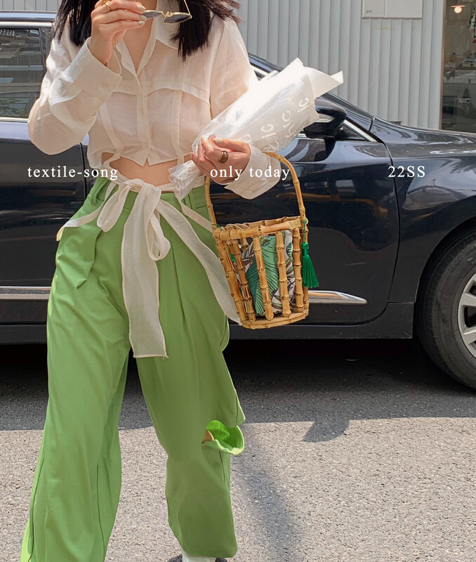 [UNITY] Chic temperament short design thin shirt ts820# CQW