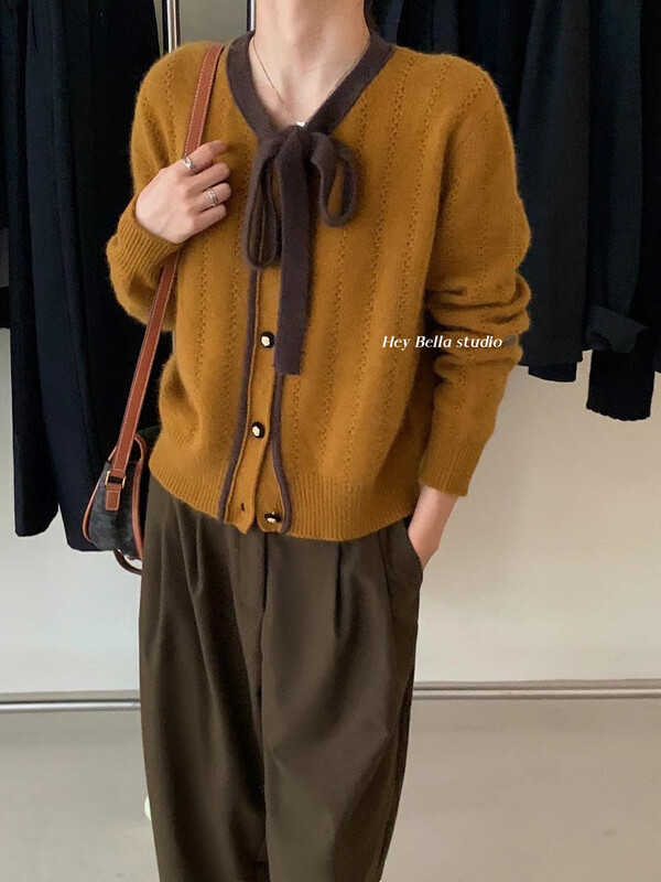 New in autumn!【HEY BELLA】Korean style lace-up warm sweater B5396# L