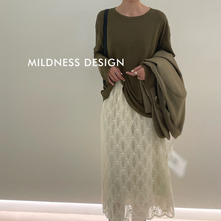 【MILDNESS】Korean Temperament Lace Skirt A016