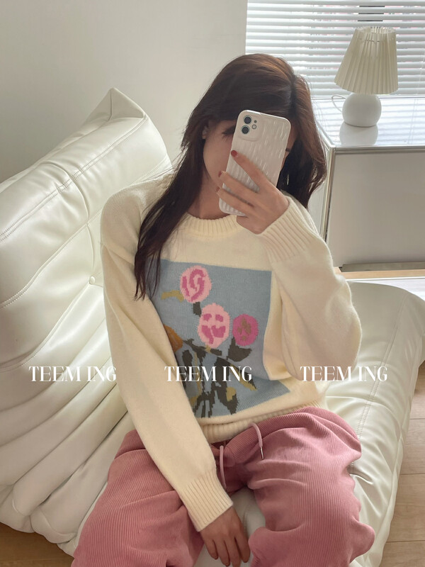 【TEEM ING】Korean style pullover all-match warm sweater 22T667# HJY