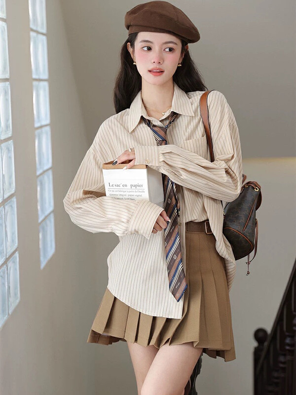 New in autumn! [BY] High waist pleated slim skirt 7878# CL