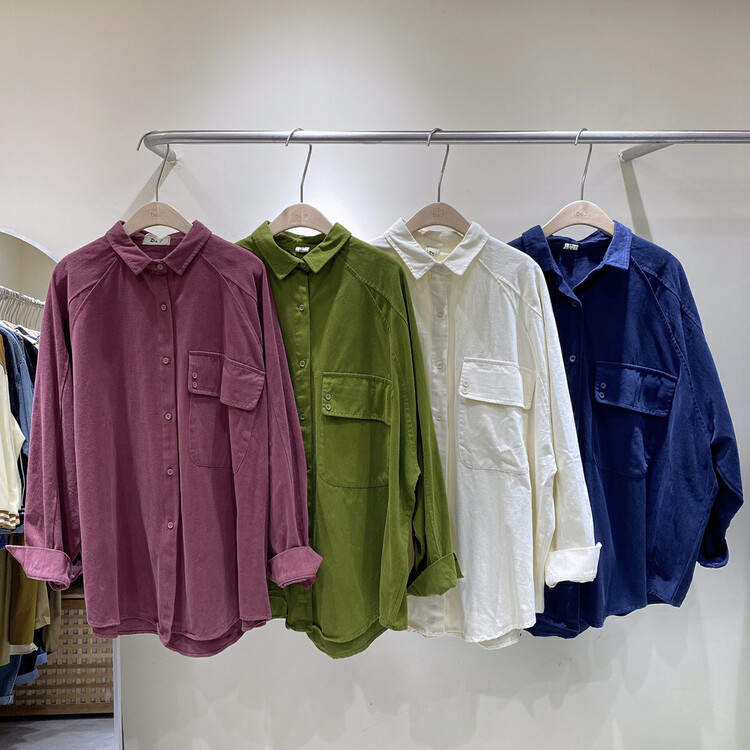 New in autumn! [DA.7] Japanese solid color raglan loose shirt YS1-3215# LSL