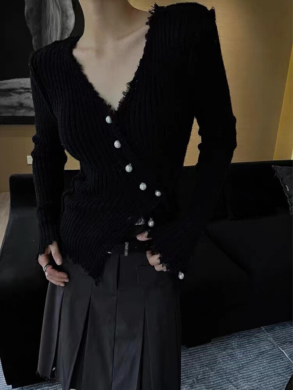 New in winter! [C.X original heart] Korean version of all-match slimming irregular knitted cardigan Z652# WTT