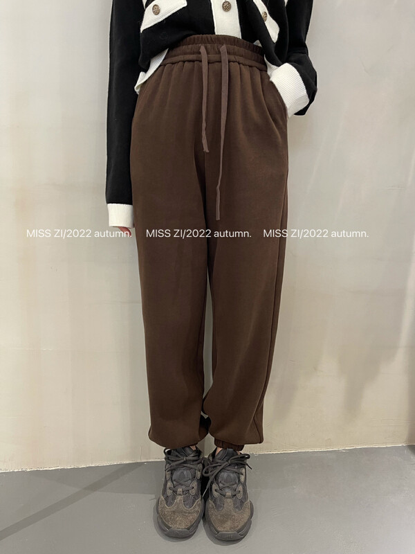 【MISS ZI】Casual all-match solid color slimming loose sweatpants casual pants 3323# CQW