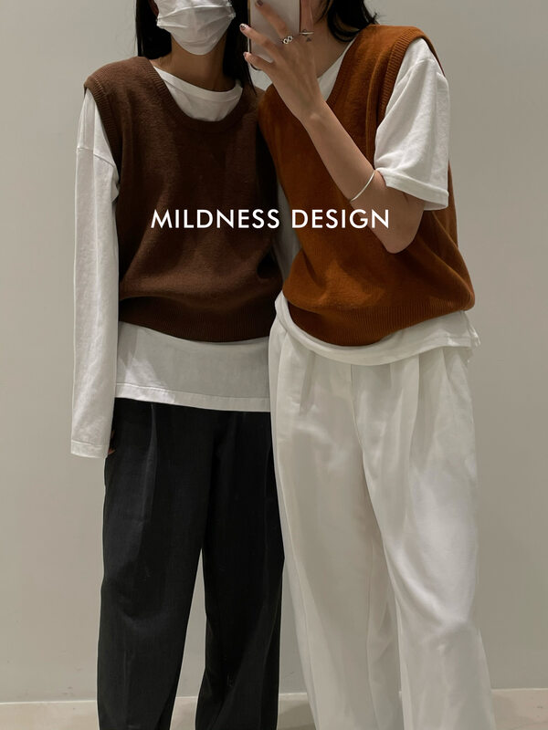 New in autumn!【MILDNESS】Korean loose all-match vest 6370# FHX