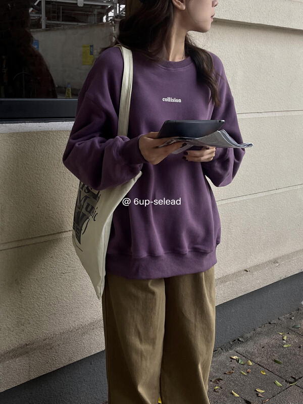 New in winter! [6-UP] Korean version of the simple and versatile small letter sweater 69138# CQW