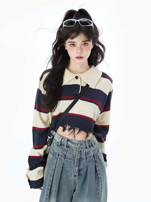 Autumn is new! [BY] Korean version of long-sleeved button-down sweater 0653# CL